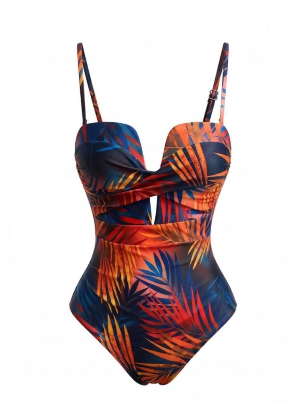 Tropical Twist One-Piece Swimsuit - Navy Multi